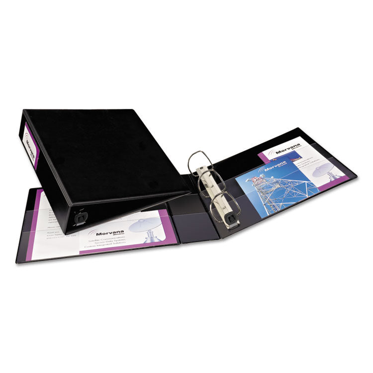 Avery® Heavy-Duty Non-View Binder with DuraHinge and One Touch EZD Rings, 3 Rings, 2" Capacity, 11 x 8.5, Black (AVE79992)