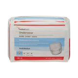 Sure Care™ Extra Unisex Adult Absorbent Underwear Pull On with Tear Away Seams Small / Medium Disposable Moderate Absorbency (814878_CS) 80/CS
