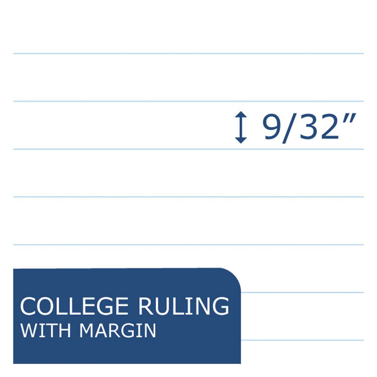 Roaring Spring® WIDE Landscape Format Writing Pad, Unpunched with Standard Back, Medium/College Rule, 40 White 11 x 9.5 Sheets (ROA74500)