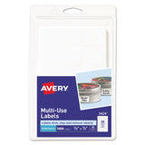 Avery® Removable Multi-Use Labels, Handwrite Only, 0.63 x 0.88, White, 30/Sheet, 35 Sheets/Pack, (5424) (AVE05424)