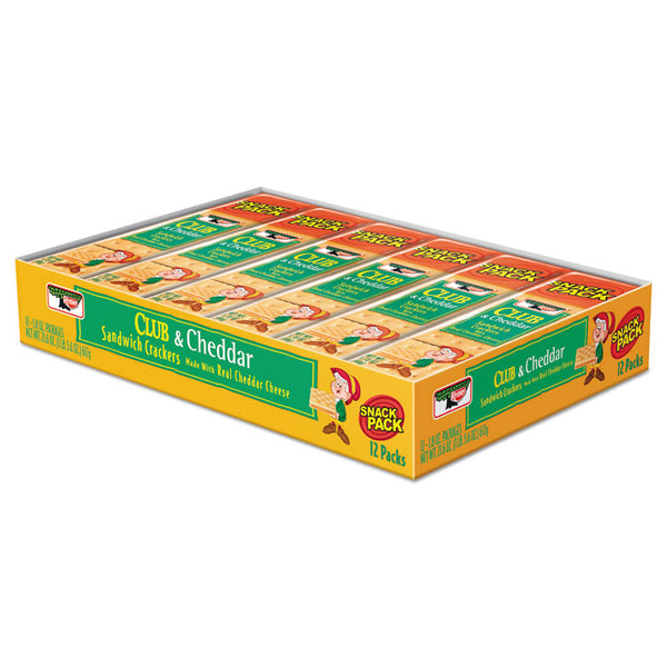 Keebler® Sandwich Cracker, Club and Cheddar, 8 Cracker Snack Pack, 12/Box (KEB21163)