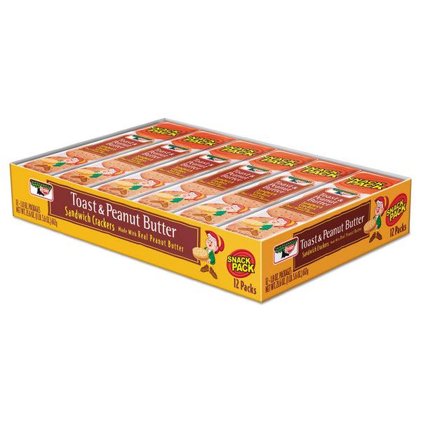 Keebler® Sandwich Crackers, Toast and Peanut Butter, 8 Cracker Snack Pack, 12/Box (KEB21167)