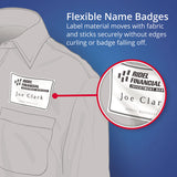 Avery® Flexible Adhesive Name Badge Labels, 3.38 x 2.33, White/Blue Border, 400/Box (AVE5895)