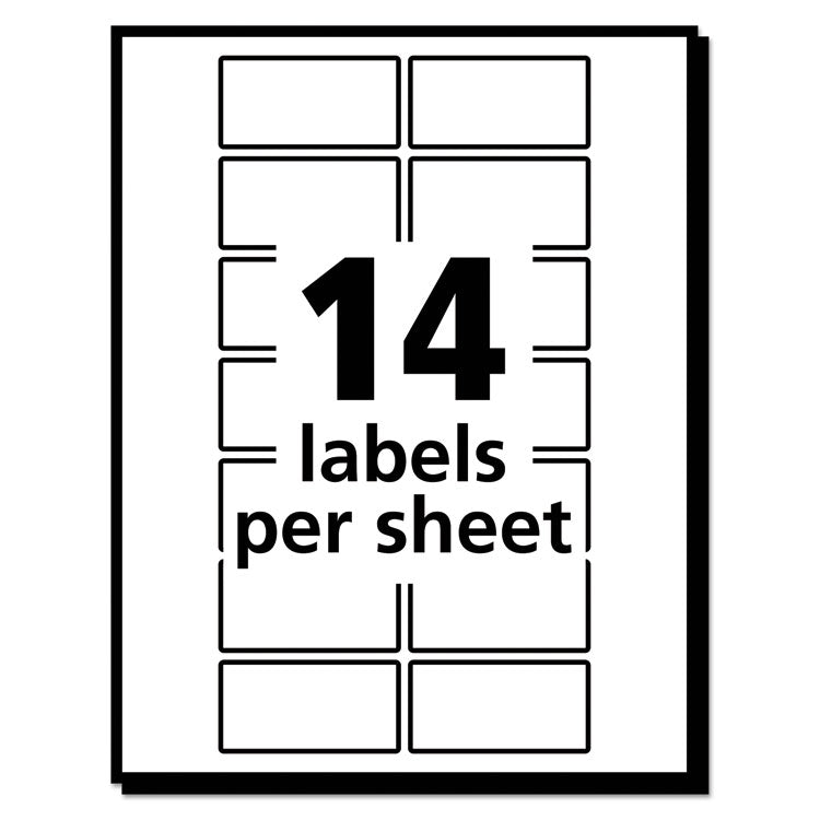 Avery® Removable Multi-Use Labels, Inkjet/Laser Printers, 0.75 x 1.5, White, 14/Sheet, 36 Sheets/Pack, (5430) (AVE05430)