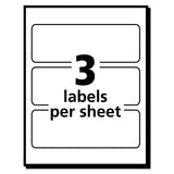 Avery® Removable Multi-Use Labels, Inkjet/Laser Printers, 1.5 x 3, White, 3/Sheet, 50 Sheets/Pack, (5440) (AVE05440) Pack of 150