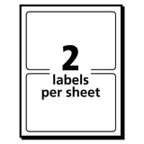 Avery® Removable Multi-Use Labels, Inkjet/Laser Printers, 3 x 4, White, 2/Sheet, 40 Sheets/Pack, (5453) (AVE05453) Pack of 80