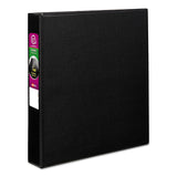 Avery® Durable Non-View Binder with DuraHinge and Slant Rings, 3 Rings, 1.5" Capacity, 11 x 8.5, Black (AVE27350)