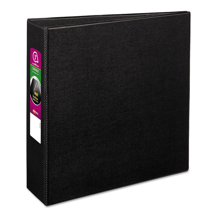 Avery® Durable Non-View Binder with DuraHinge and Slant Rings, 3 Rings, 3" Capacity, 11 x 8.5, Black (AVE27650)