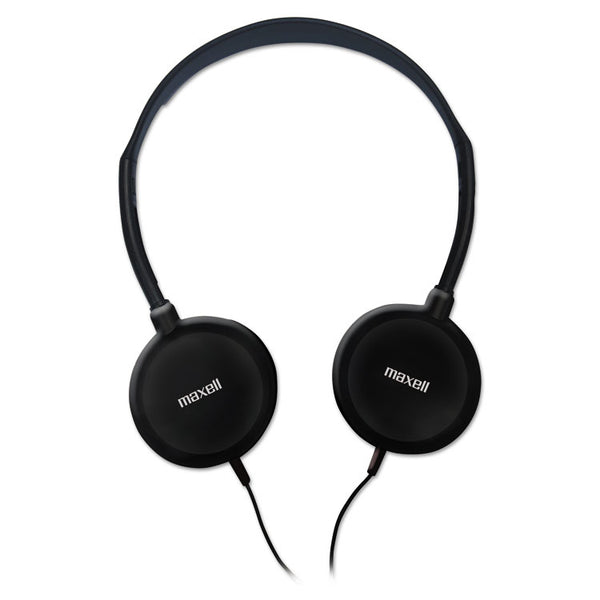 Maxell® HP-200 Stereo Headphones, 4 ft Cord, Silver (MAX190318) Each
