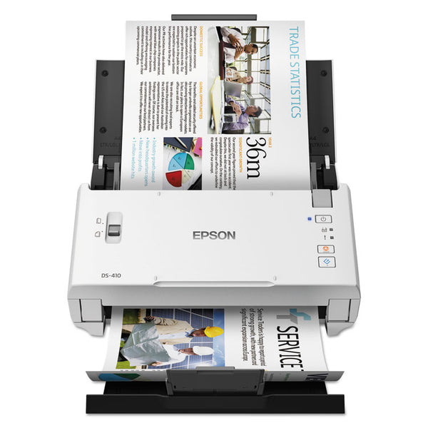 Epson® DS-410 Document Scanner, 600 dpi Optical Resolution, 50-Sheet Duplex Auto Document Feeder (EPSB11B249201)