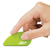 slice® Safety Cutters, Fixed, Non Replaceable Micro Safety Blade, 0.1" Ceramic Blade, 2.4" Plastic Handle, Green (SLI00200) Each