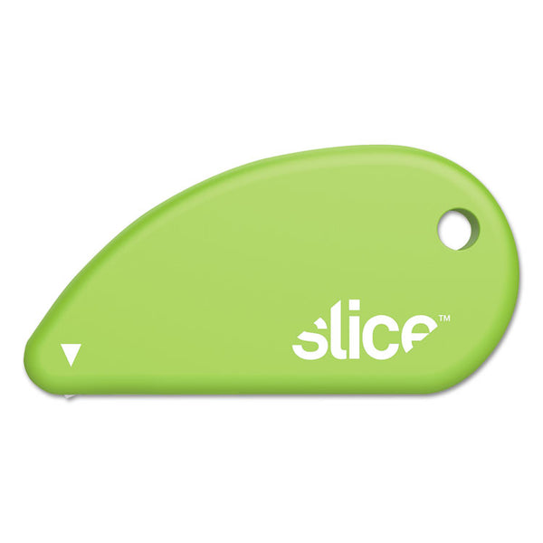 slice® Safety Cutters, Fixed, Non Replaceable Micro Safety Blade, 0.1" Ceramic Blade, 2.4" Plastic Handle, Green (SLI00200) Each