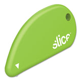 slice® Safety Cutters, Fixed, Non Replaceable Micro Safety Blade, 0.1" Ceramic Blade, 2.4" Plastic Handle, Green (SLI00200) Each
