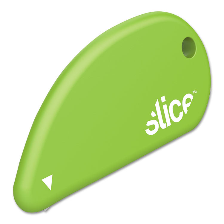 slice® Safety Cutters, Fixed, Non Replaceable Micro Safety Blade, 0.1" Ceramic Blade, 2.4" Plastic Handle, Green (SLI00200) Each