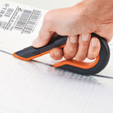 slice® Box Cutters, Double Sided, Replaceable, 1.29" Carbon Steel Blade, 7" Nylon Handle, Gray/Orange (SLI10400) Each