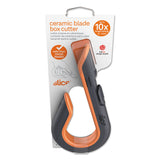 slice® Box Cutters, Double Sided, Replaceable, 1.29" Carbon Steel Blade, 7" Nylon Handle, Gray/Orange (SLI10400) Each