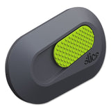 slice® Mini Cutters, Double Sided, Replaceable, 1.29" Stainless Steel Blade, 2.5" Nylon Handle, Gray/Green (SLI10514) Each