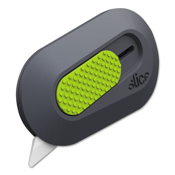 slice® Mini Cutters, Double Sided, Replaceable, 1.29" Stainless Steel Blade, 2.5" Nylon Handle, Gray/Green (SLI10514) Each