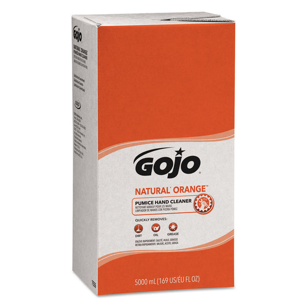 GOJO® NATURAL ORANGE Pumice Hand Cleaner Refill, Citrus Scent, 5,000 mL, 2/Carton (GOJ7556)