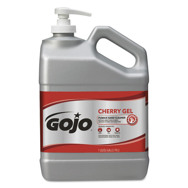 GOJO® Cherry Gel Pumice Hand Cleaner, Cherry Scent, 1 gal Bottle, 2/Carton (GOJ235802)