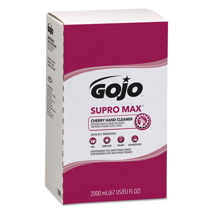 GOJO® SUPRO MAX Cherry Lotion Hand Cleaner, 2,000 mL Refill, 4/Carton (GOJ728204) Case of 4