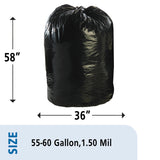 Stout® by Envision™ Total Recycled Content Plastic Trash Bags, 60 gal, 1.5 mil, 36" x 58", Brown/Black, 100/Carton (STOT3658B15) Case of 100