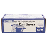 Stout® by Envision™ Total Recycled Content Plastic Trash Bags, 60 gal, 1.5 mil, 36" x 58", Brown/Black, 100/Carton (STOT3658B15) Case of 100