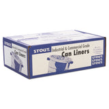 Stout® by Envision™ Total Recycled Content Plastic Trash Bags, 60 gal, 1.5 mil, 36" x 58", Brown/Black, 100/Carton (STOT3658B15) Case of 100