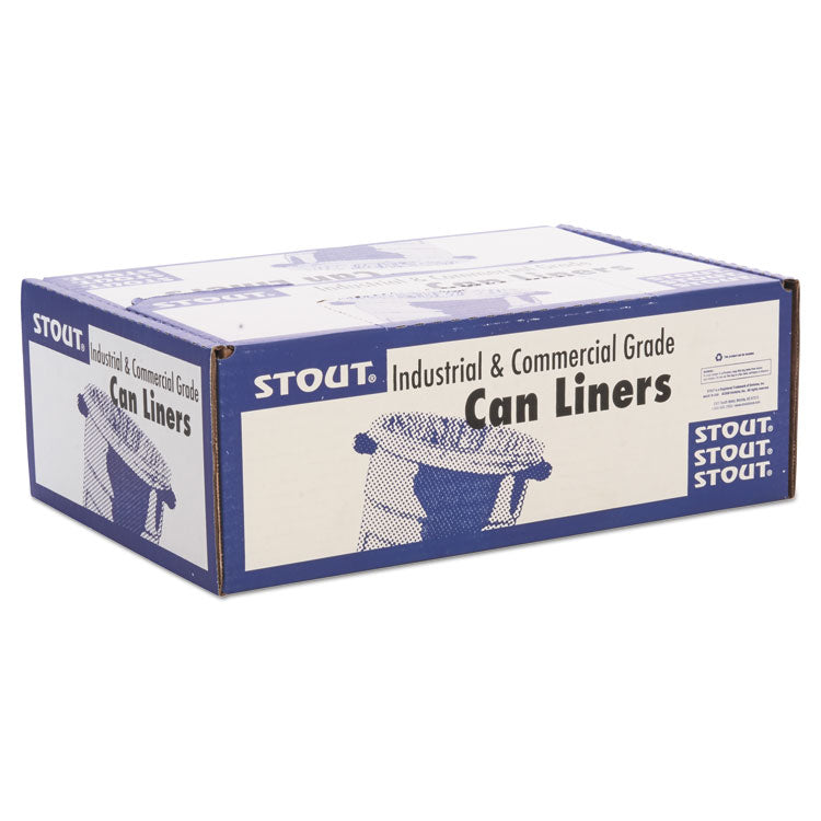 Stout® by Envision™ Total Recycled Content Plastic Trash Bags, 60 gal, 1.5 mil, 36" x 58", Brown/Black, 100/Carton (STOT3658B15) Case of 100