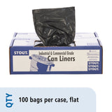 Stout® by Envision™ Total Recycled Content Plastic Trash Bags, 60 gal, 1.5 mil, 36" x 58", Brown/Black, 100/Carton (STOT3658B15) Case of 100