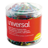 Universal® Plastic-Coated Paper Clips, Jumbo, Assorted Colors, 250/Pack (UNV95000) Pack of 50