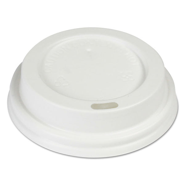 Boardwalk® Hot Cup Lids, Fits 8 oz Hot Cups, White, 50/Sleeve, 20 Sleeves/Carton (BWKHOTWH8) Case of 1000