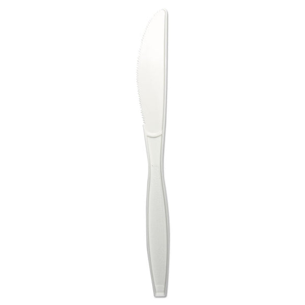 Boardwalk® Heavyweight Polypropylene Cutlery, Knife, White, 1000/Carton (BWKKNIFEHWPPWH)