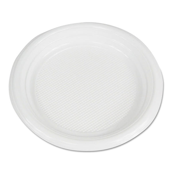 Boardwalk® Hi-Impact Plastic Dinnerware, Plate, 6" dia, White, 1,000/Carton (BWKPLTHIPS6WH)