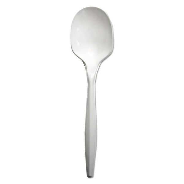 Boardwalk® Mediumweight Polypropylene Cutlery, Soup Spoon, White, 1000/Carton (BWKSOUPMWPPWH)