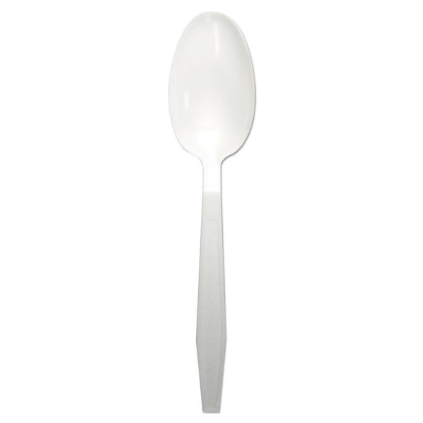 Boardwalk® Heavyweight Polypropylene Cutlery, Teaspoon, White, 1000/Carton (BWKTEAHWPPWH)