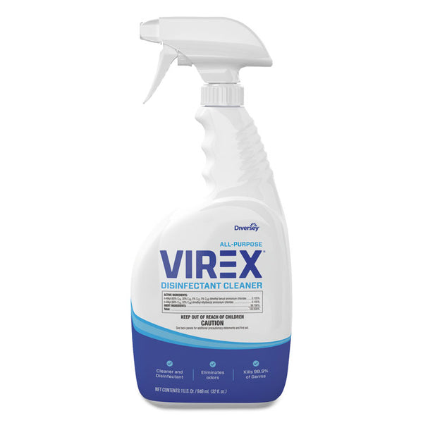 Diversey™ Virex All-Purpose Disinfectant Cleaner, Citrus Scent, 32 oz Spray Bottle, 8/Carton (DVOCBD540533)