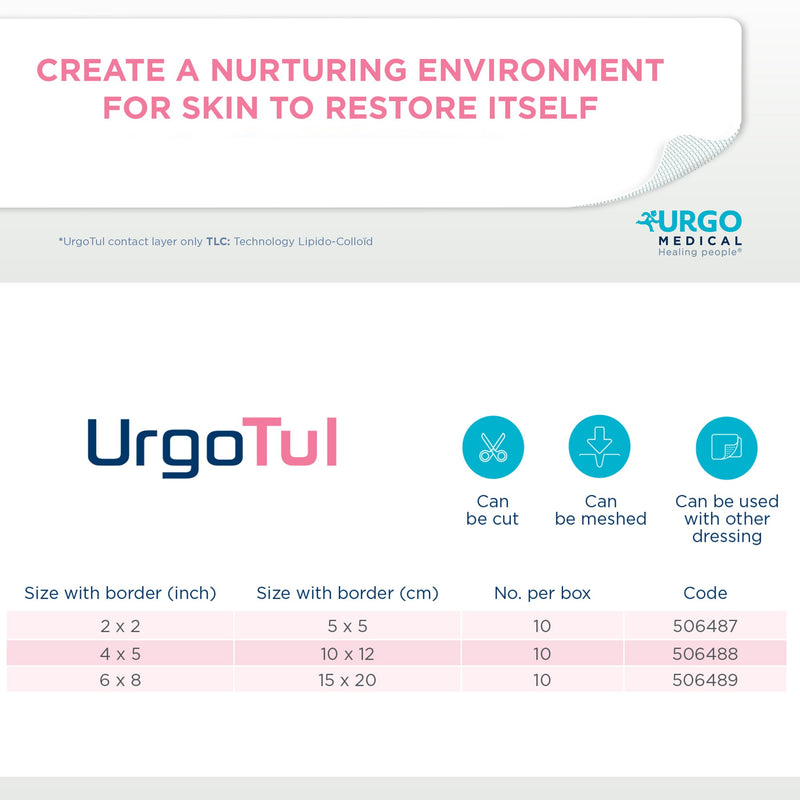 UrgoTul™ Impregnated Contact Layer Dressing 4 X 5 Inch Sterile (812489_EA) 1/EA