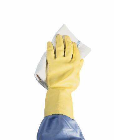 Ansell Utility Glove Large Flock Lined Latex Yellow 12 Inch Straight Cuff NonSterile (197164_EA) 1/EA