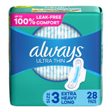 Always® Ultra Thin Feminine Pad With Wings Super Absorbency (1231748_PK) 28/PK
