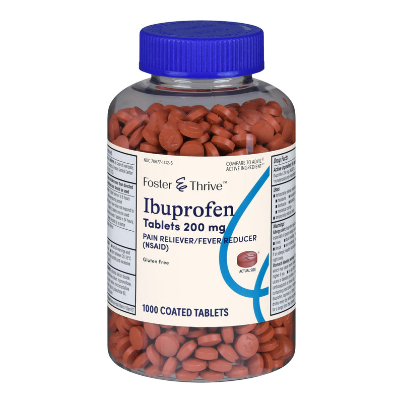 Foster & Thrive™ Pain Relief 200 mg Strength Ibuprofen Tablet 1000 per Bottle (1238995_BT) 1/BT