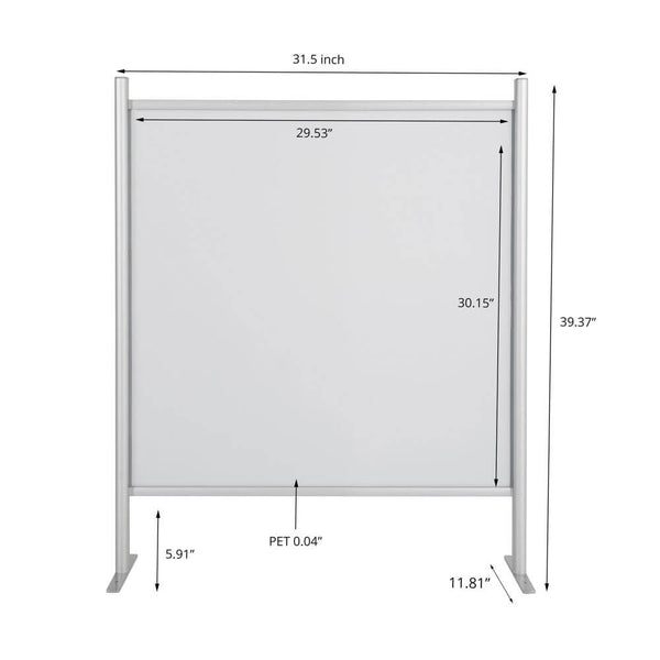 MT Displays Budget Clear Hygiene Barrier 31,5"x39,37" (UHBBN00810X2000) Each