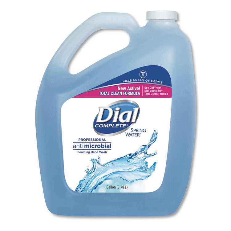 Dial® Professional Antibacterial Foaming Hand Wash, Spring Water, 1 gal, 4/Carton (DIA15922)