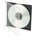 Innovera® CD/DVD Slim Jewel Cases, Clear/Black, 25/Pack (IVR85825) Pack of 25