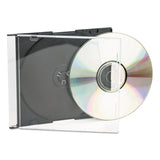 Innovera® CD/DVD Slim Jewel Cases, Clear/Black, 100/Pack (IVR85800) Pack of 100