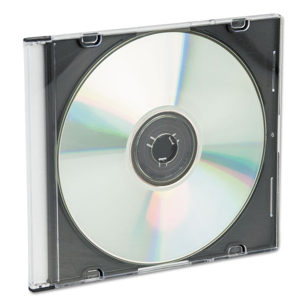 Innovera® CD/DVD Slim Jewel Cases, Clear/Black, 25/Pack (IVR85825)