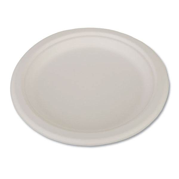 SCT® ChampWare Heavyweight Bagasse Dinnerware, Plate, 9" dia, White, 500/Carton (SCH18140)