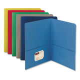 Smead™ Two-Pocket Folder, Textured Paper, 100-Sheet Capacity, 11 x 8.5, Assorted, 25/Box (SMD87850)