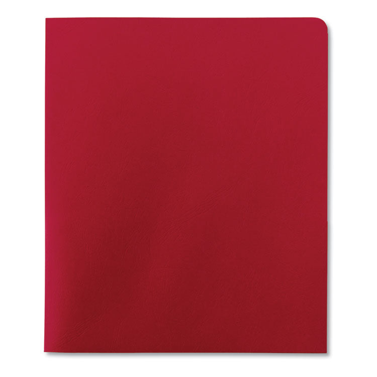 Smead™ Two-Pocket Folder, Textured Paper, 100-Sheet Capacity, 11 x 8.5, Red, 25/Box (SMD87859)