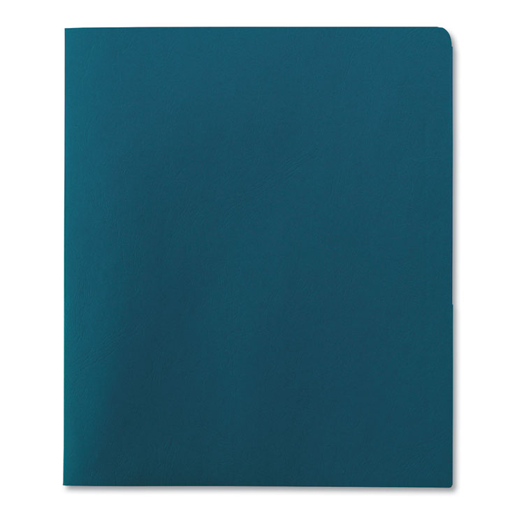 Smead™ Two-Pocket Folder, Textured Paper, 100-Sheet Capacity, 11 x 8.5, Teal, 25/Box (SMD87867)